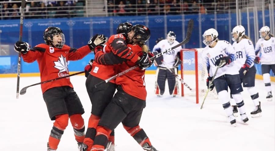 Canada Versus USA Womens Hockey Rivalry